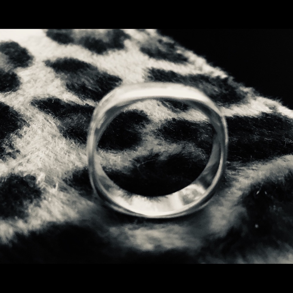 Square 9.25 Silver Ring Size 6
